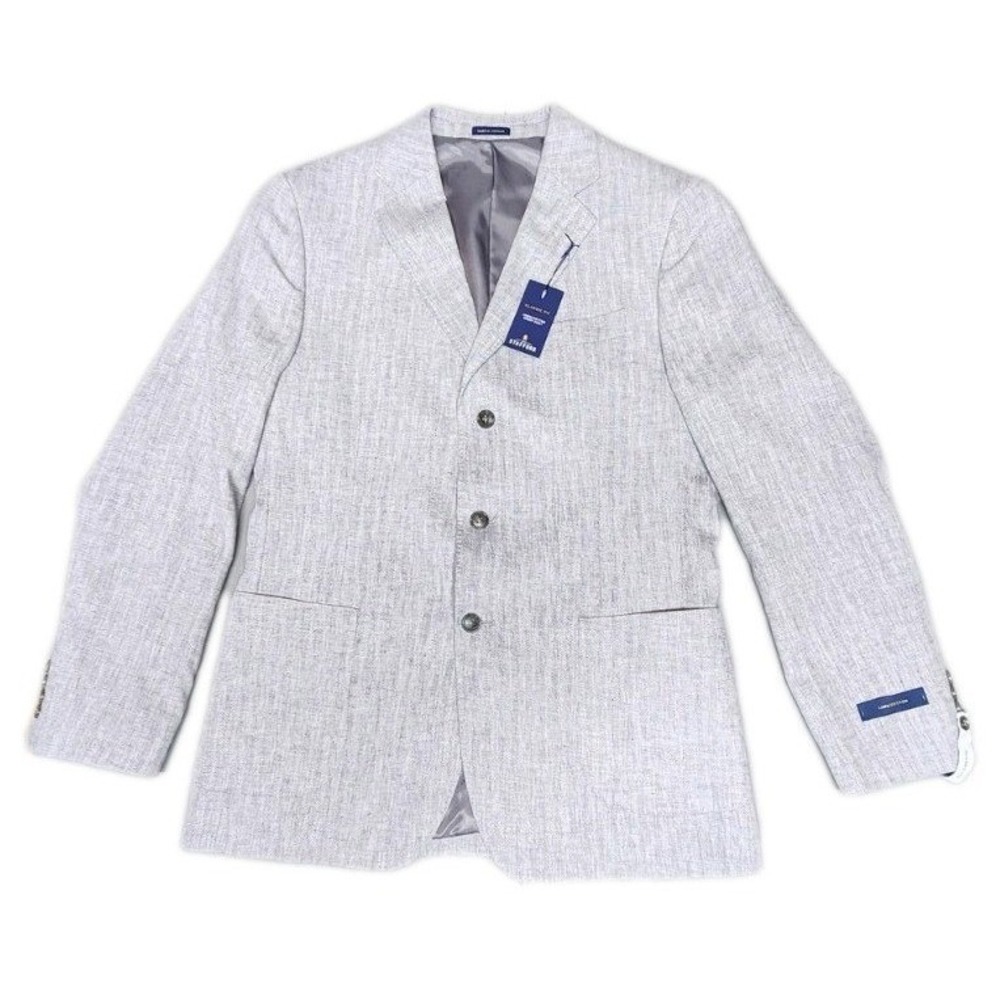 STAFFORD Classic Fit Linen/Cotton Sport Coat Grey Size 40 Reg. NWT